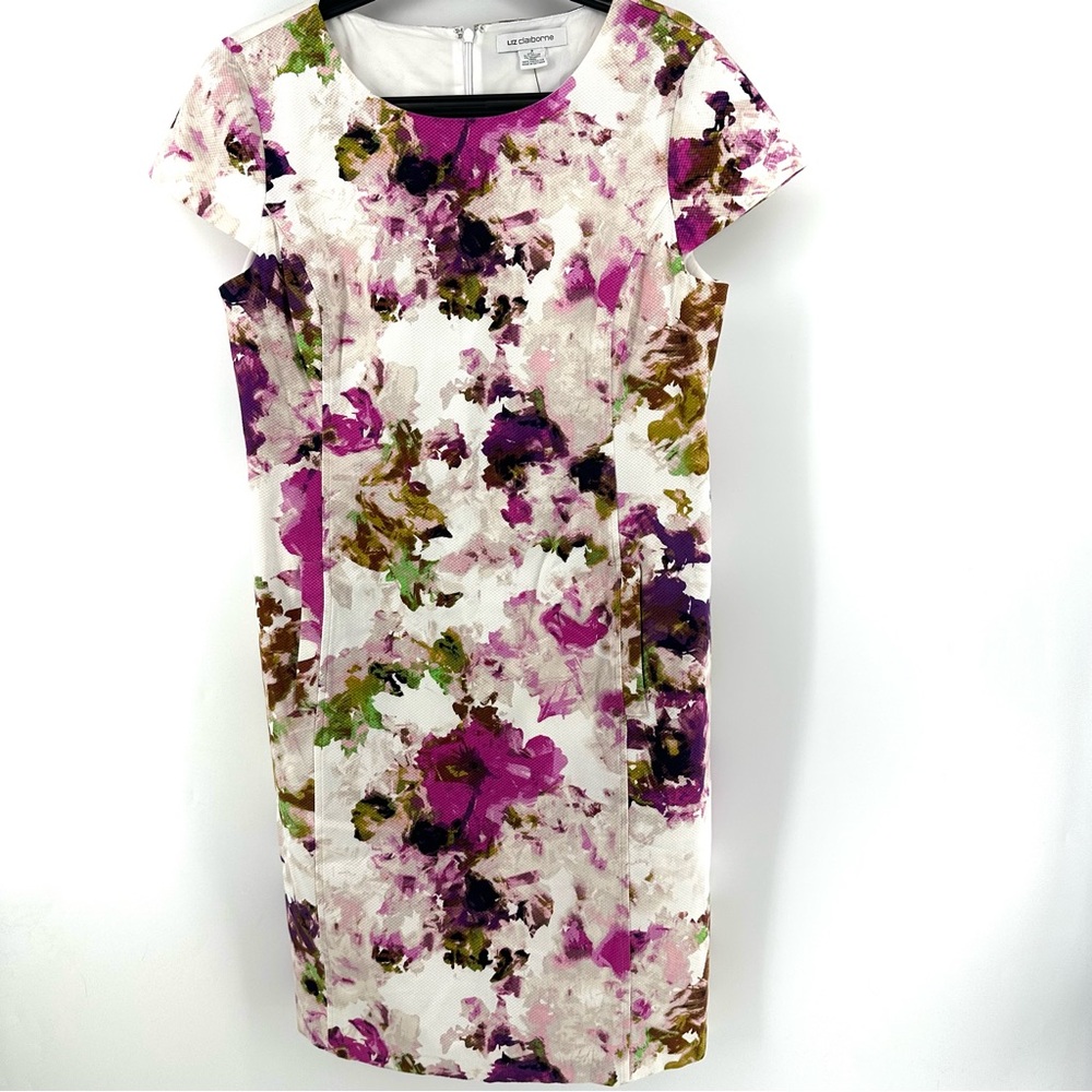 Liz Claiborne Floral Sheathe Dress Midi